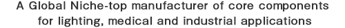 A Global Niche-top manufacturer of core components for lighting, medical and industrial applications
